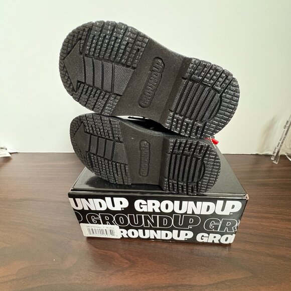 Ground Up Toddler Lace-Up Side Zipper Black Shiny Glitter Black Boots Size 7 New - Picture 8 of 8